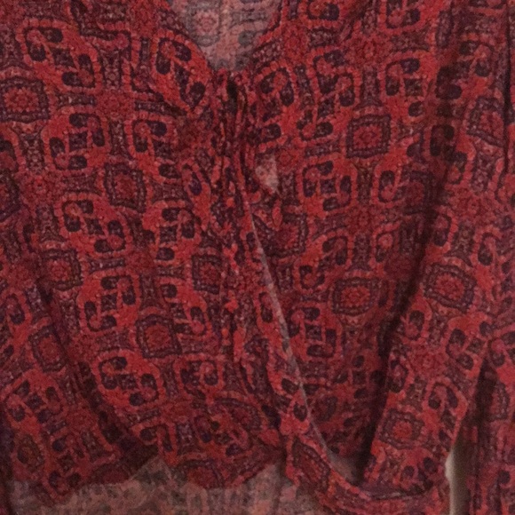 Mossimo Supply Co. Long Sleeve Maroon Shirt NWOT - Picture 4 of 5